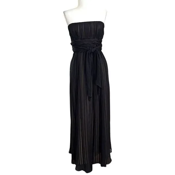 BCBGMaxazria Y2K Silk Maxi Dress size 6P Babydoll Evening Gown Fairy Whimsigoth - Picture 2 of 12
